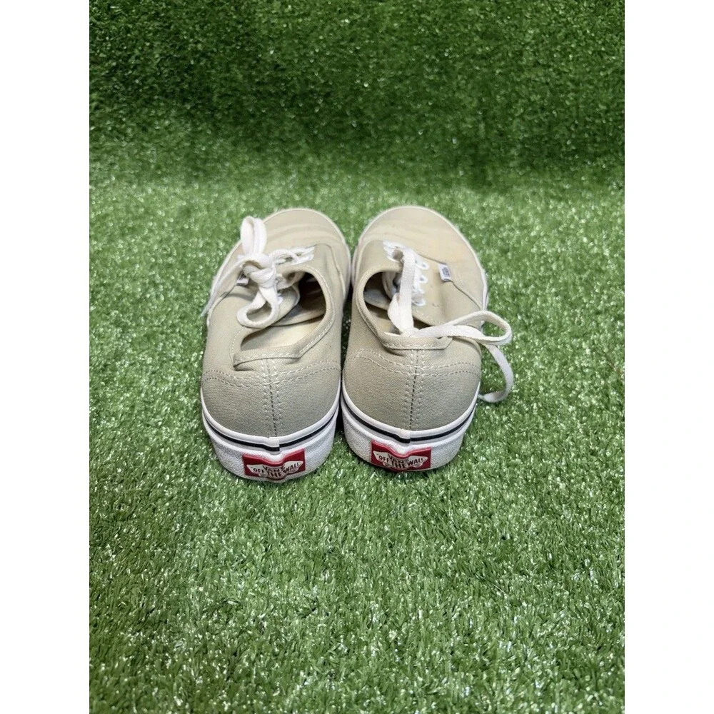 Womens VANS Authentic Beige Off White Canvas Casual Skate Shoes Sneakers Sz 5.5